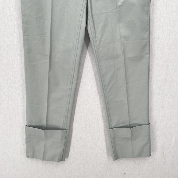 THE SCRIPT Pants Womens 4 Blue Green Claudia Cuffed Slim Leg High Rise Pistache - Picture 9 of 16